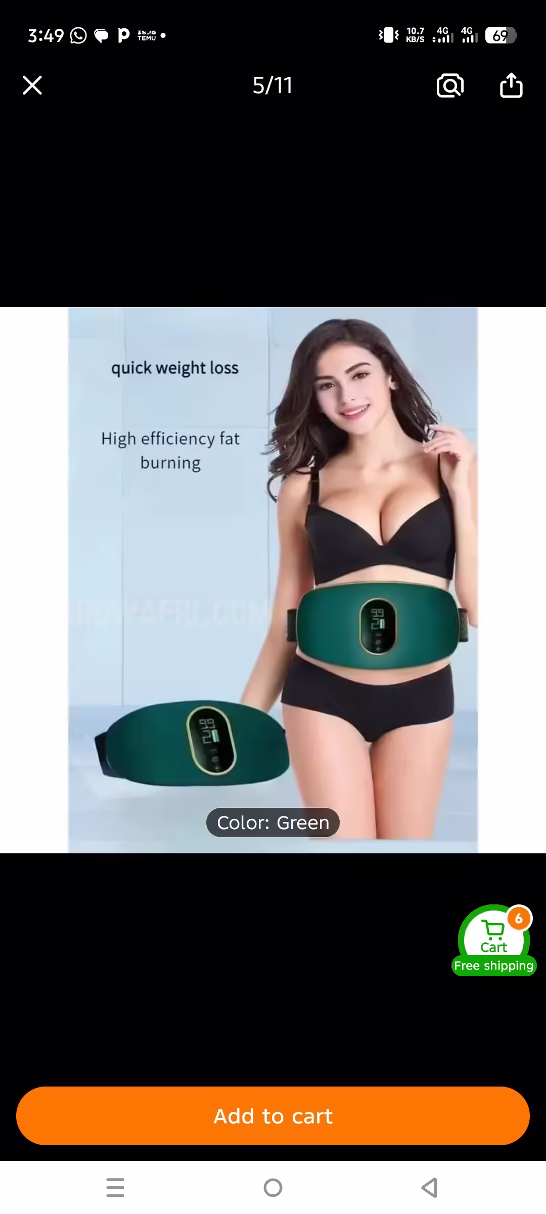 Unisex Rechargeable Heated Massage Belt 