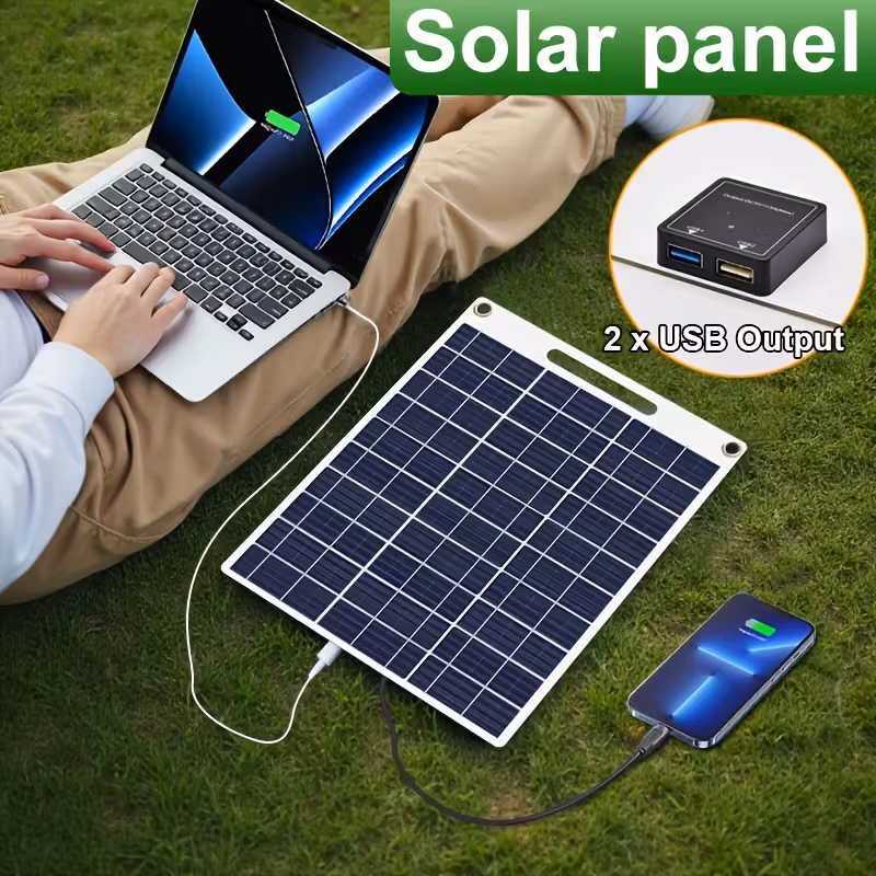 AFGVK USB Solar Panel Charger for Travel & Camping