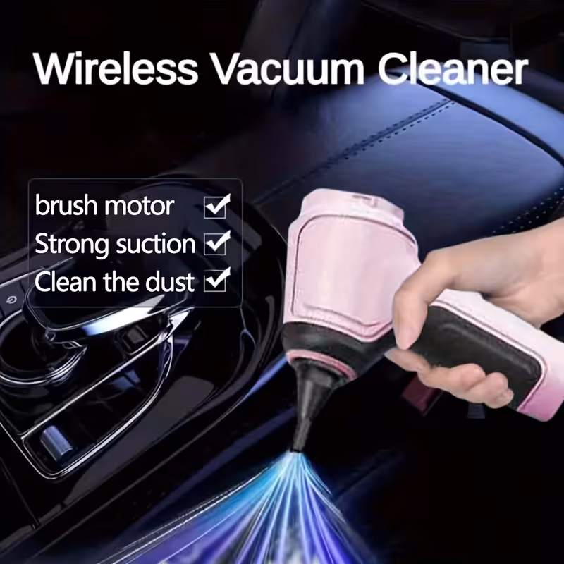 1pc a pink portable handheld vacuum cleaner