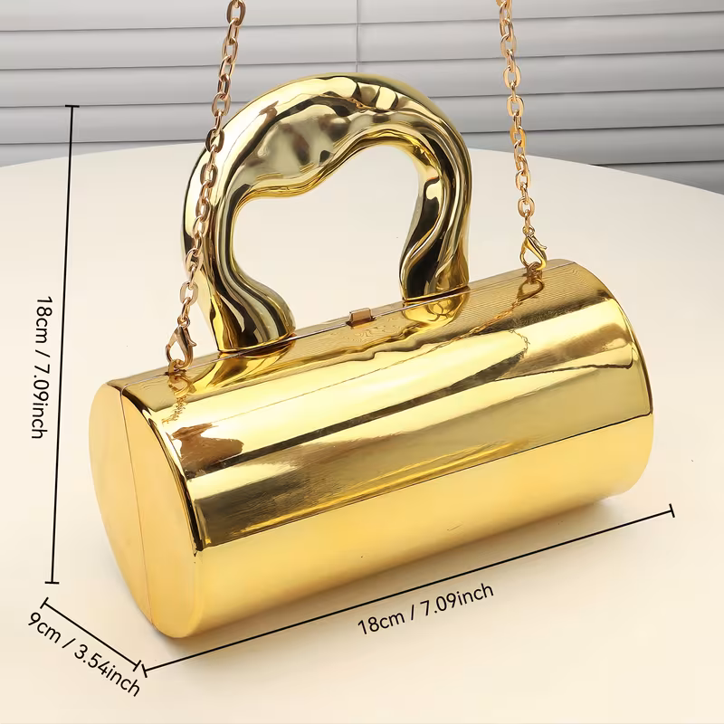 2025 New Golden Acrylic Round Bag