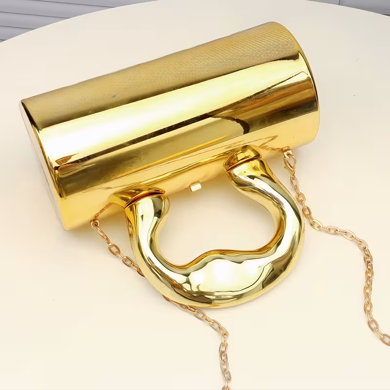 2025 New Golden Acrylic Round Bag