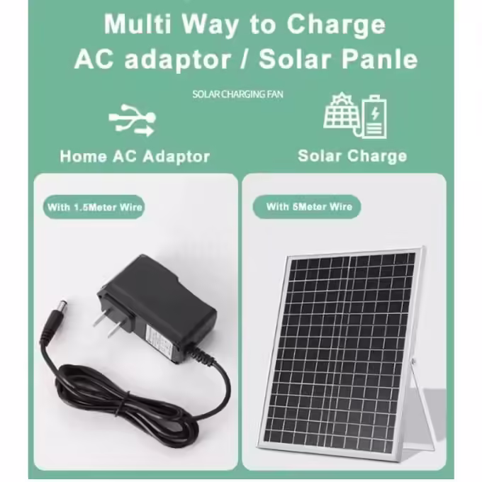 Mostec 18-Inch Rechargeable Standing Fan With Bluetooth Speaker And 35w Solar Panel &amp; Inbuilt 30,000mAH Lithium Battery