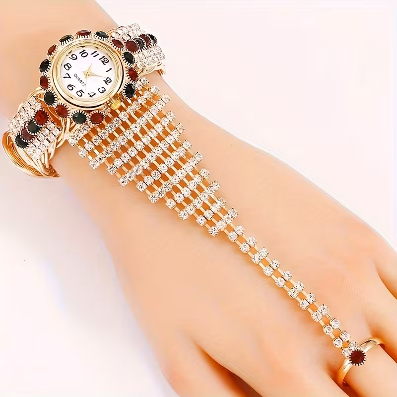 Elegant Quartz Wrist Watch for Women with Round Zinc Alloy