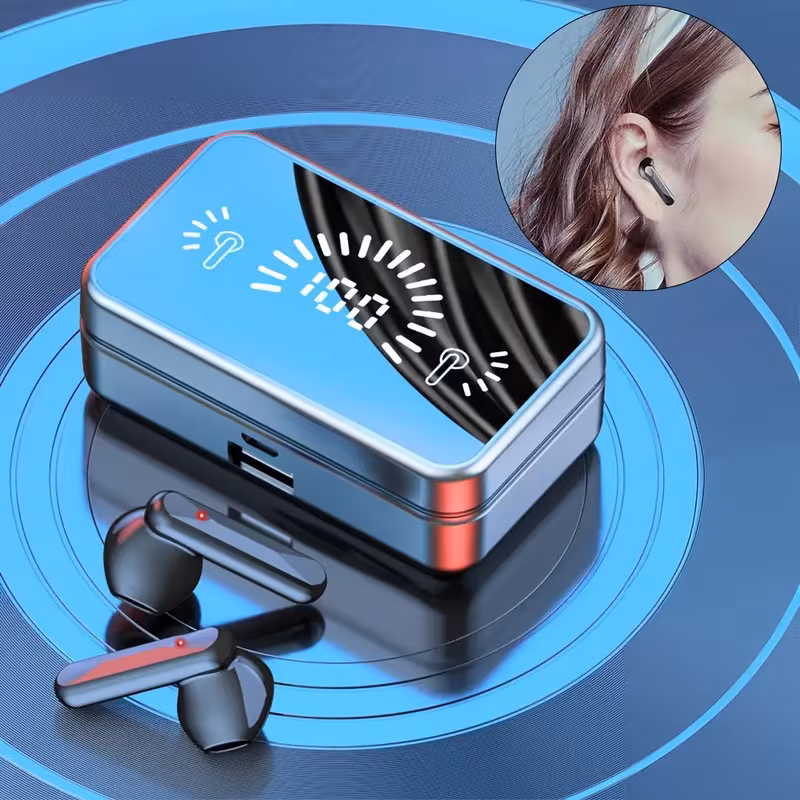 Two wireless earphones 