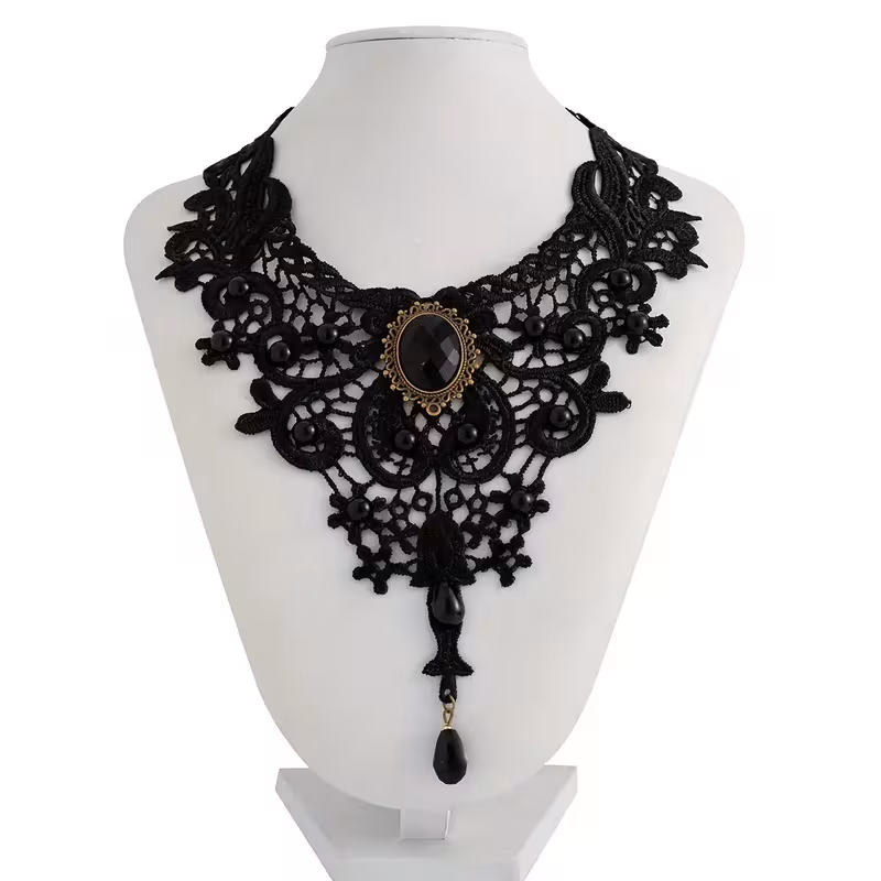 1pc Gothic Lace Collar Necklace