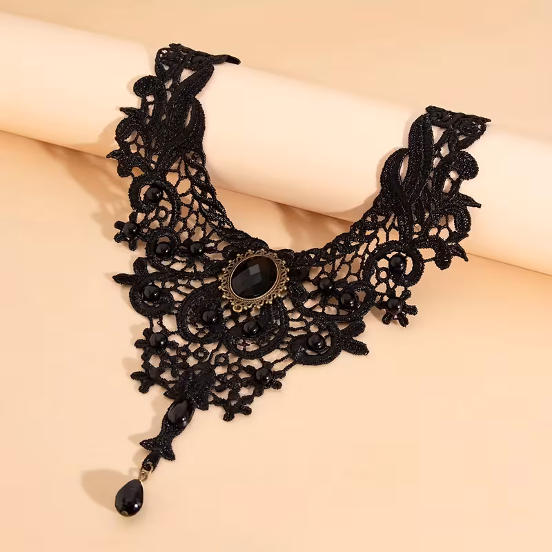 1pc Gothic Lace Collar Necklace