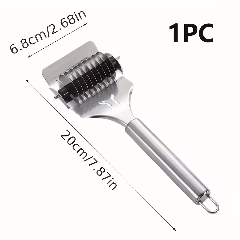 1-Pack Heavy-Duty Stainless Steel Manual Pasta Cutter &amp; Slicer