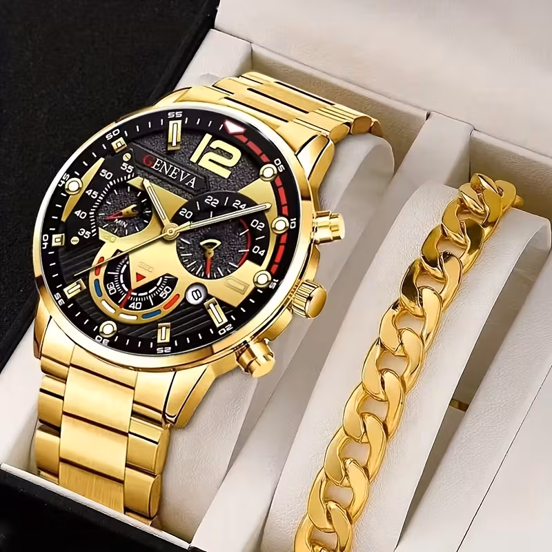 Wrist watch and hand chain 