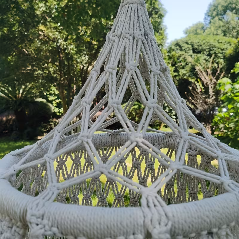 Handwoven Bohemian Macramé Hanging Chair Swing