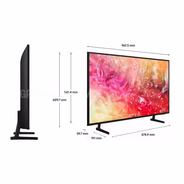 Samsung 43″ AU7100 4K HDR10+ Pur Colour Smart Tv